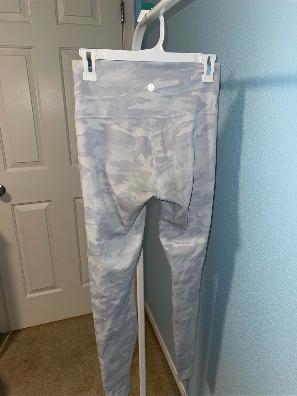 lululemon athletica Light Gray & White Camo Leggings